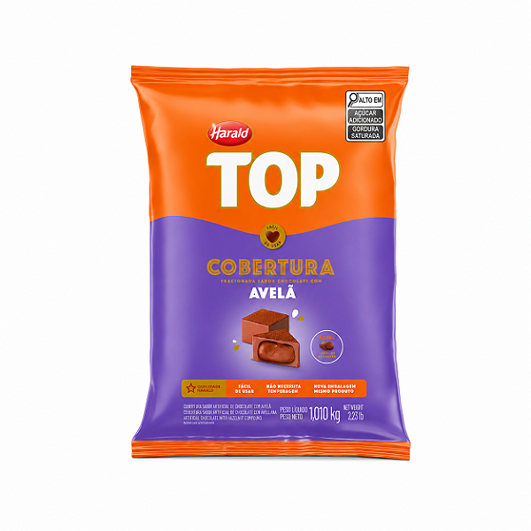 COBERTURA GOTAS AVELÃ TOP 1,01KG HARALD