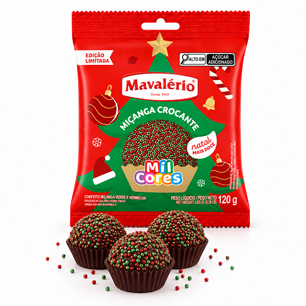 CONFEITO MIÇANGA NATAL 120GR MAVALÉRIO