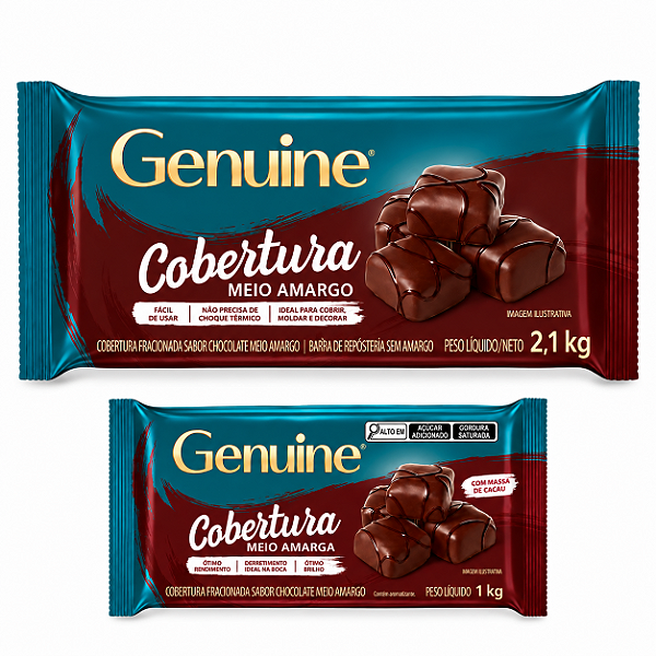 COBERTURA MEIO AMARGA BARRA GENUINE