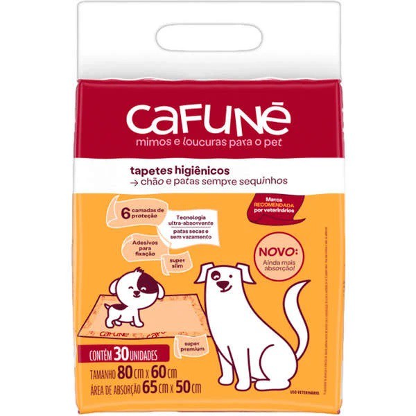 Tapete Higiênico Cafuné com 30 Unidades 80x60cm