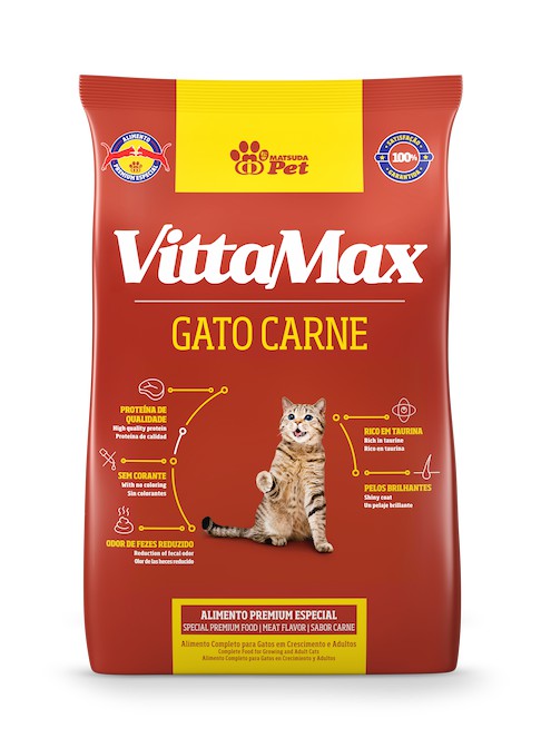 Ração Alimento Premium Para Gato Sabor Carne Vittamax