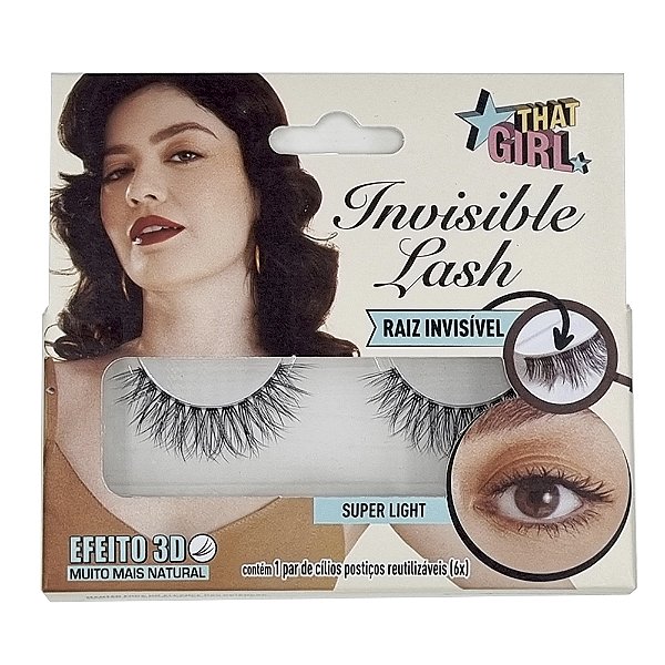 Cílios Postiços INVISIBLE LASH 3D - Super Light