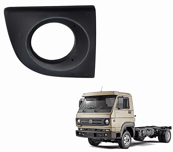 Moldura Mascara Painel Grade Aro Farol Preto - Lado Passageiro LD - Caminhão VW Delivery 5140 5150 8150 9150 8160 10160 13160 2P0853208P