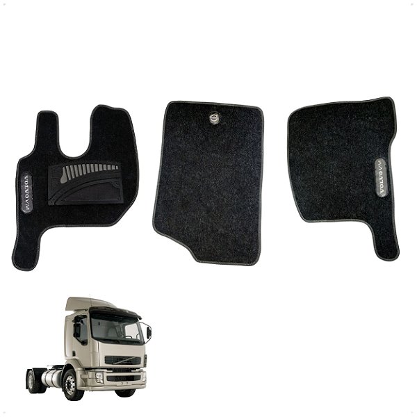 Carperte Tapete Veludo c/ Vies Interno da Cabine Caminhão Volvo VM Vm210 Vm240 Vm310