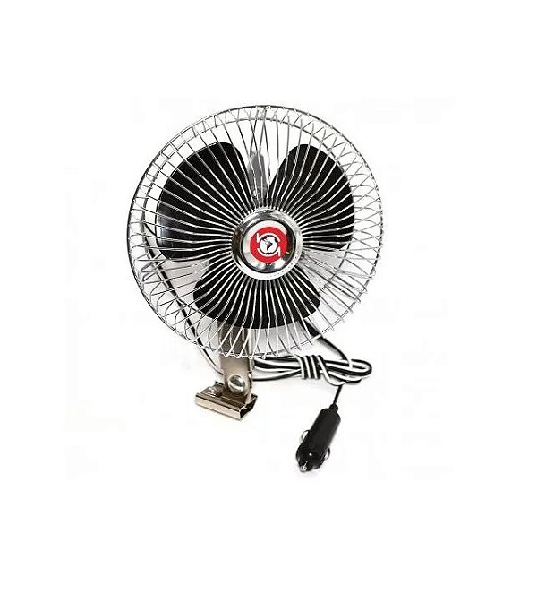 Mini Ventilador Automotivo Cromado 24v 6 pol. 15 cm. - Universal Uso geral