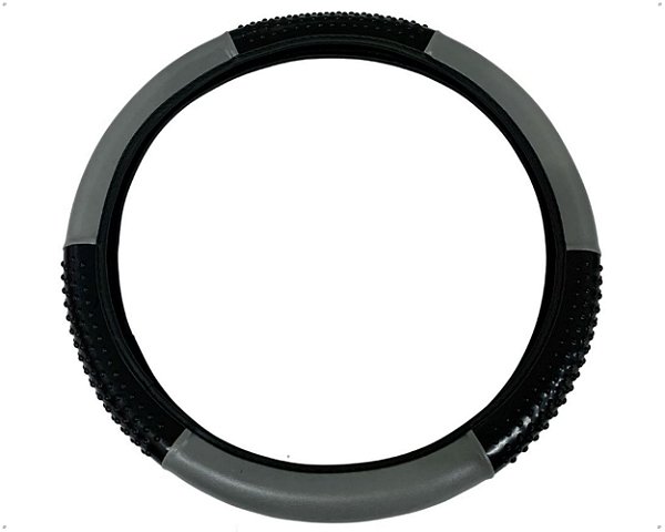 Capa Proteção Volante 39cm / 40cm Cinza Para Automóveis Carro Caminhão Carreta Perua Van Ônibus