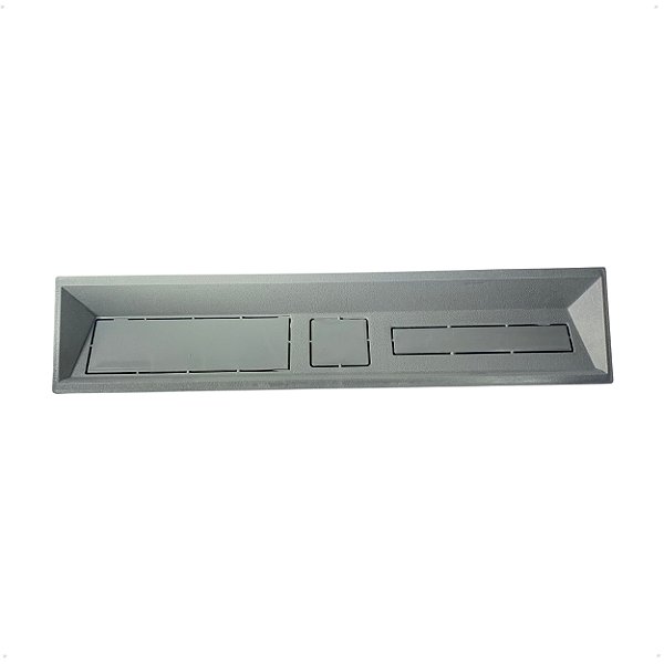 01 Moldura Painel Rádio Plástico Cinza Caminhão Mb Ln / hpn / 710 / 1618