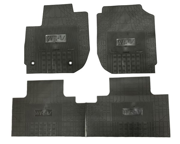 Tapete Borracha Preto Para Carro Honda Wr-v - Jogo 3 Peças