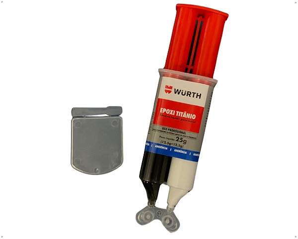 Adesivo Epoxi Titânio Líquido Para Metal Ferro Cobre Aço 25g Wurth - Cola Solda Fria Bicomponente