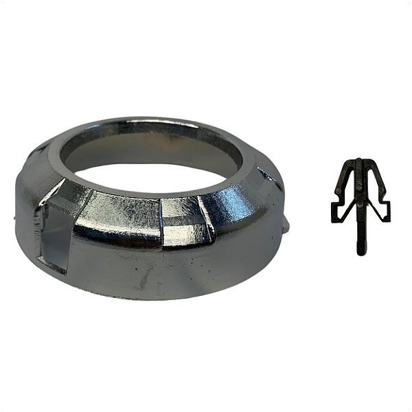 Moldura Aro Cromado Farol De Milha / Auxiliar Com Presilha para Mitsubishi  L200 Triton