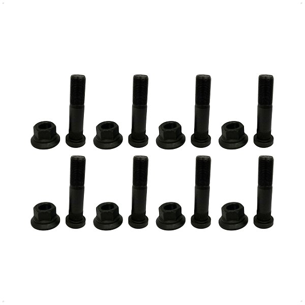8 Parafuso Fixação Roda Traseiro 20x90mm Caminhão Worker 12140 / Constellation 13180e / Cargo 1215