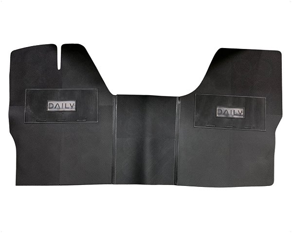 Tapete Dianteiro Borracha Revestimento Piso Preto Para Iveco Daily Cambio em Cima
