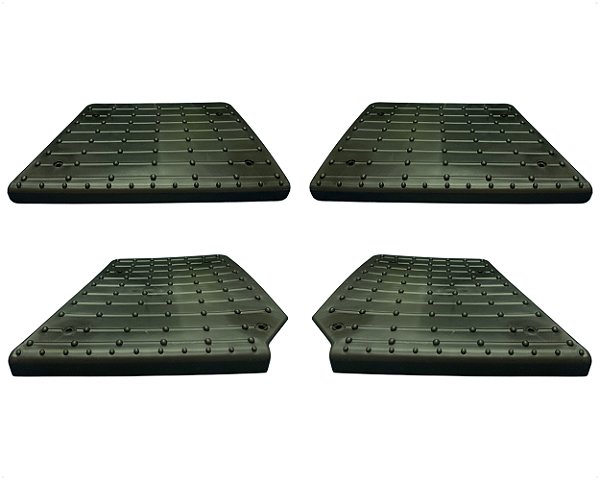 Kit Tapete Estribo Interno Preto Para Caminhão Vw 2000 em diante