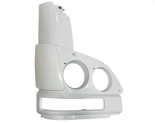 Bojo Plástico Moldura Farol E Defletor Ld Branco Para Caminhão MB Accelo