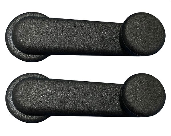 02 Manivela Regulagem Vidro Manual Porta Preto Plástico Para Iveco Vertis 2011 em Diante