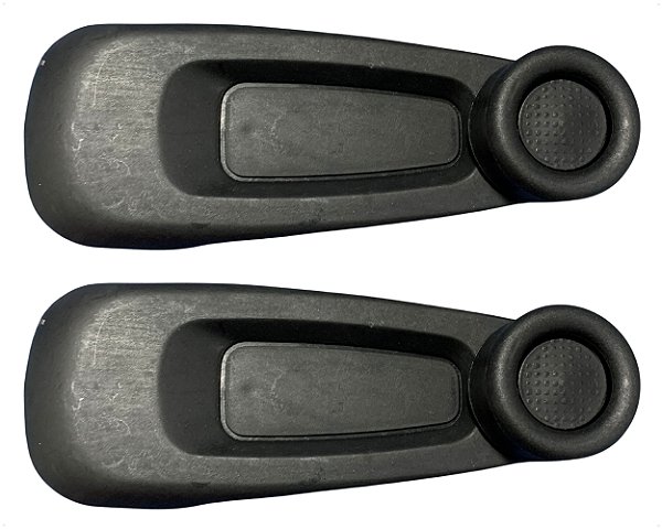 02 Manivela Regulagem Manual Vidro Porta Plástico Preto Para Scania 5 / 6 PGR