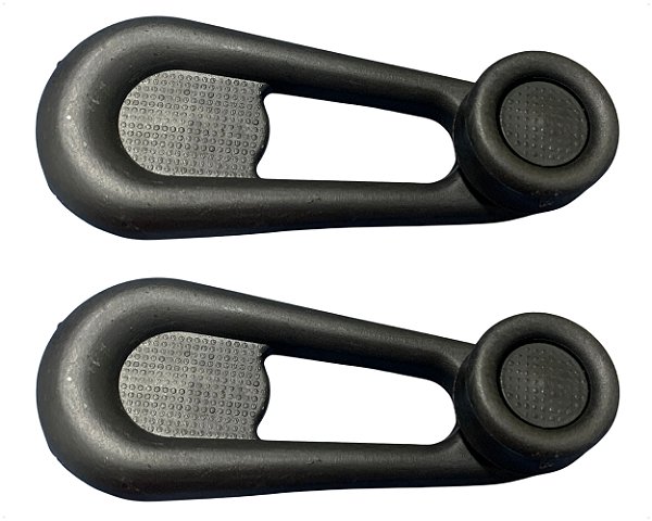 02 Manivela Regulagem Janela Manual Porta Plástico Preto Para Scania 4 - P114 R114 T114