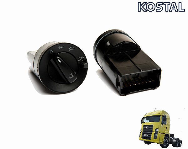 Chave Interruptor Luz 24V Caminhão VW Worker 18310 24250e 23250e 15170e 8150e 9150e 13150e 15180e Constelation 24280e 19320e