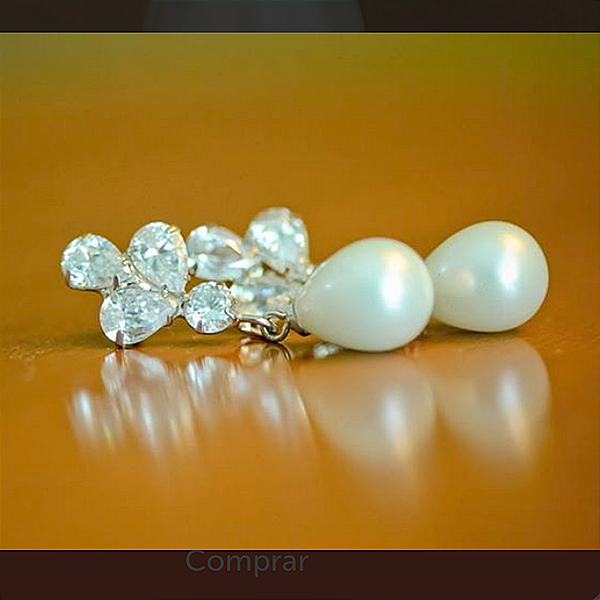 Brincos de pérolas para noiva modelo Michelle