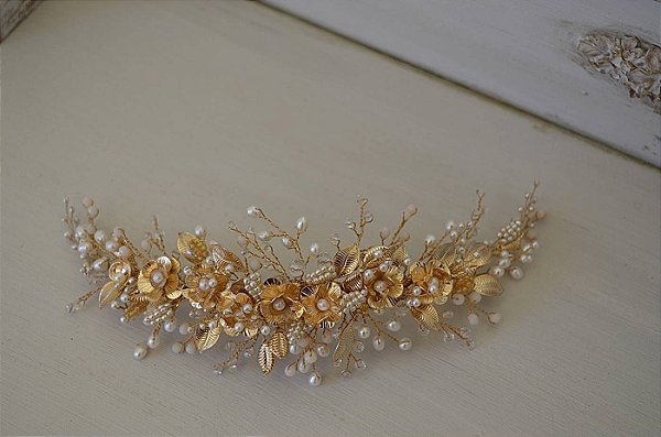 Arranjo em estilo floral de metal - Coleção Enchanted