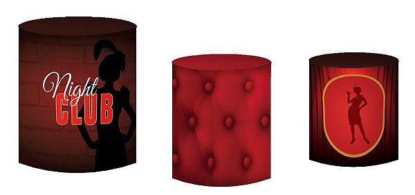 Kit Capas de Cilindro de festa em tecido sublimado Cabaré