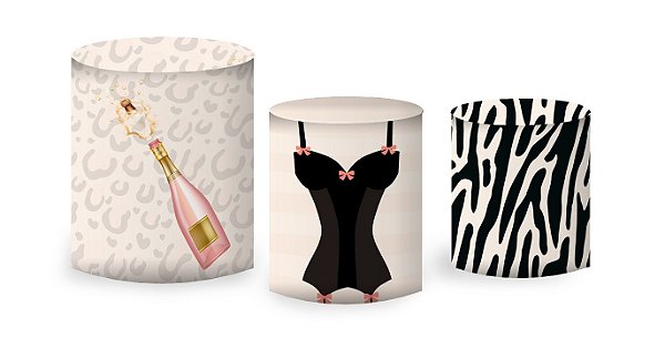 Kit Capas de Cilindro de festa em tecido sublimado Despedida de Solteira