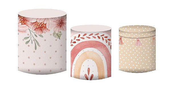 Kit Capas de Cilindro de festa em tecido sublimado Unicórnio Boho