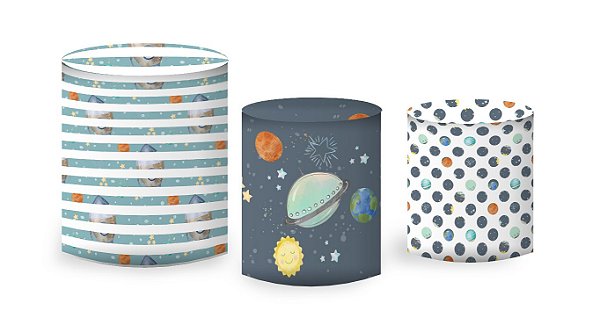 Kit Capas de Cilindro em Tecido Espaço Sideral