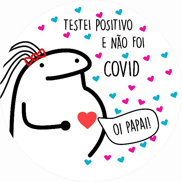 Painel de Festa Redondo em Tecido Sublimado Meme Testei positivo