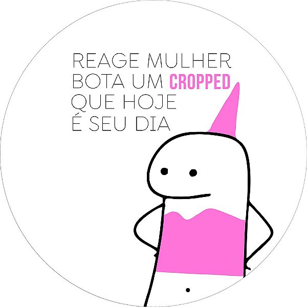 Painel de Festa Redondo em Tecido Sublimado Meme Reage Mulher