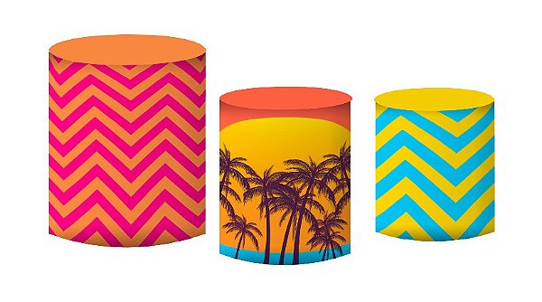 Kit Capas de Cilindro em Tecido Tardezinha Summer Time