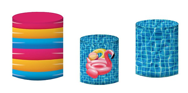Kit Capas de Cilindro em Tecido Pool Party Boia