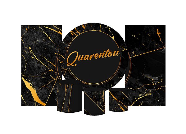 Super Kit Painel e Capas de Cilindro em tecido sublimado Quarentou 1,50m