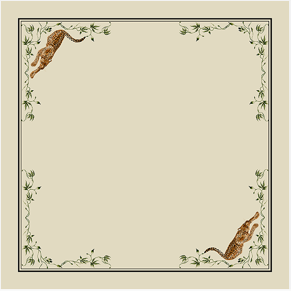 Kit 8 Guardanapos em Tecido Sublimado Coleção Jungle 42x42 cm