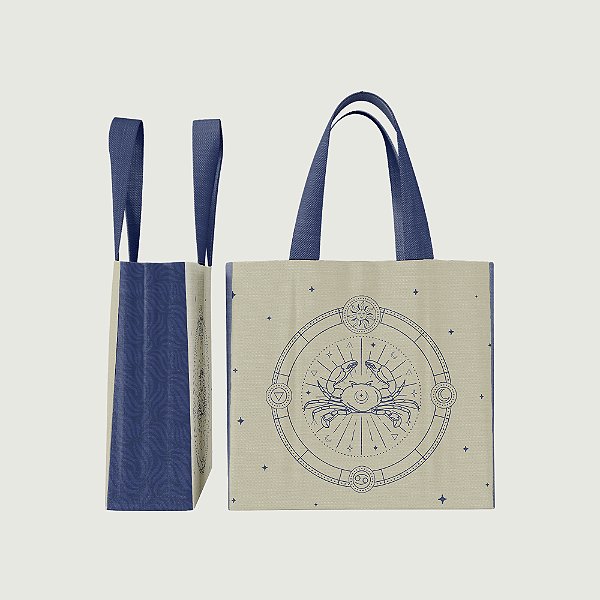 Tote Bag Bolsa Em Tecido Coleção Zodiac - Câncer