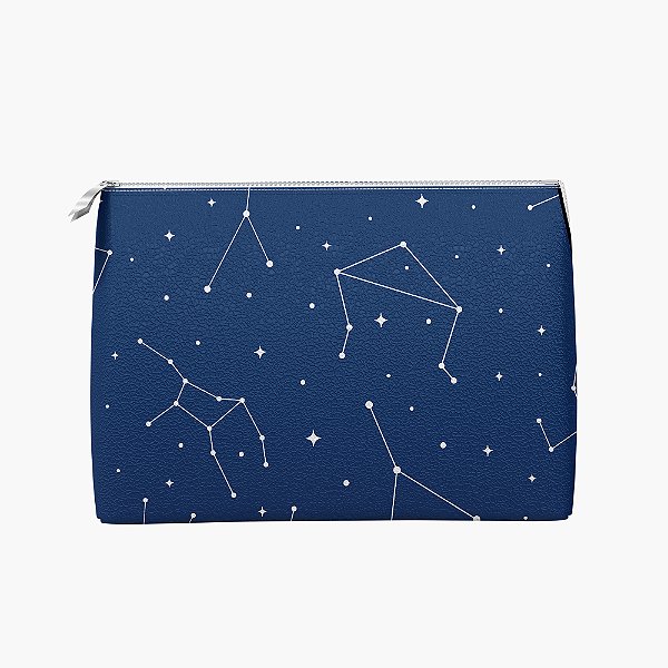 Nécessaire Trapézio em Tecido Sublimado Coleção Zodiac - Água