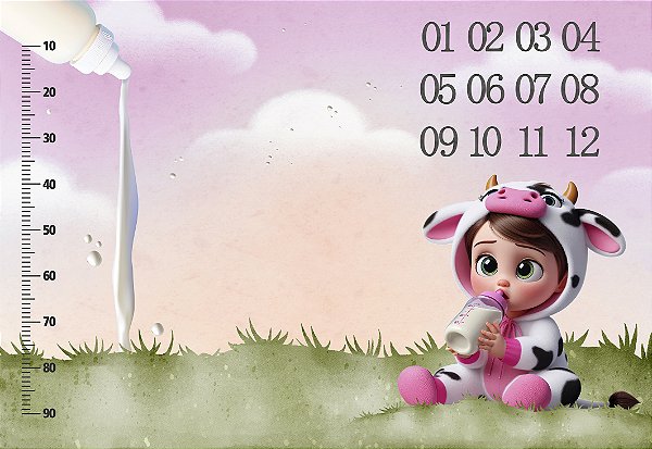 Tapete Manta de Mesversário Amo Tete Rosa