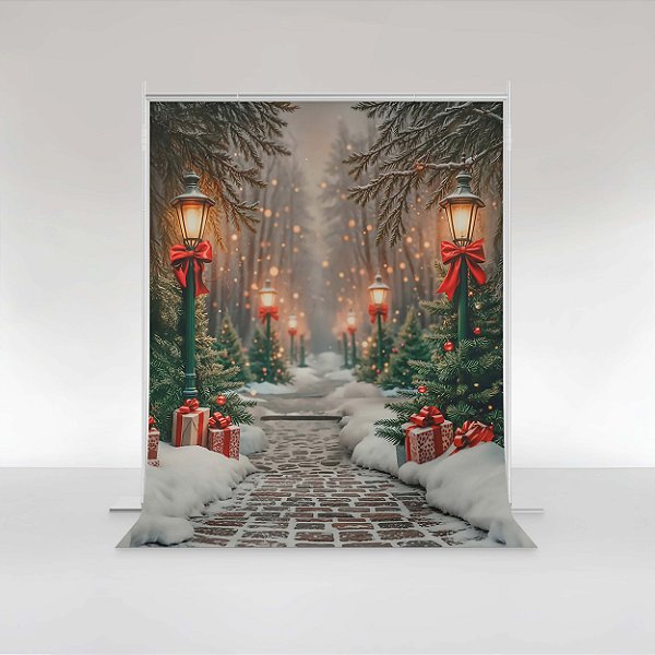 Fundo Fotográfico em Tecido Sublimado  Caminho de Nata