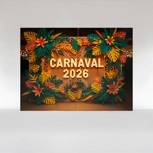 Painel de Festa em Tecido Sublimado Carnaval 2026