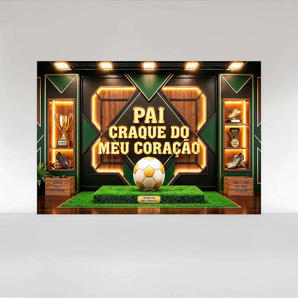 Painel de Festa em Tecido Sublimado Dia dos Pais Torcedor