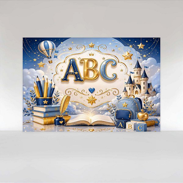 Painel de Festa em Tecido Sublimado Formatura ABC