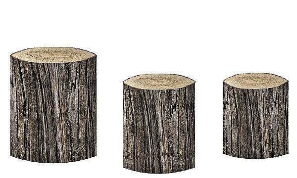Kit Capas de Cilindro de festa em tecido sublimado Tronco de Árvore mod6