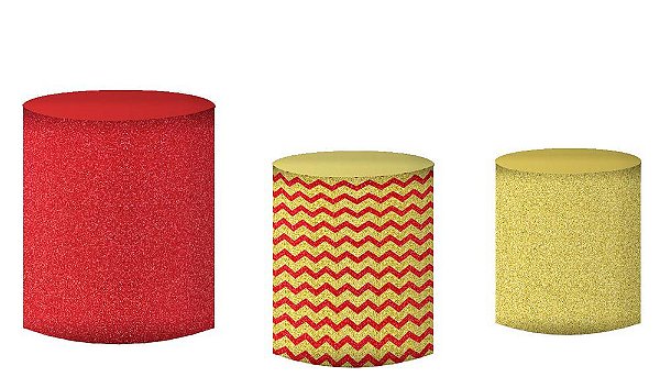 Kit Capas de Cilindro de festa em tecido sublimado Natal Mod2
