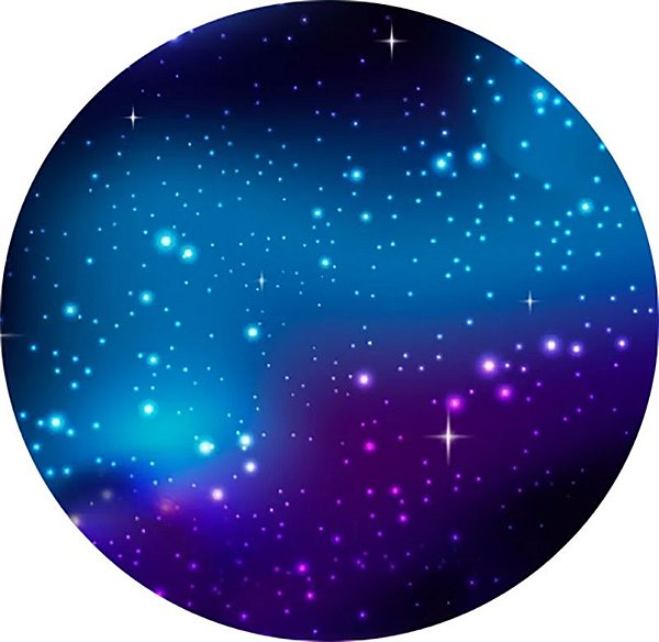 Painel de Festa Redondo em Tecido Sublimado Universo c/elástico