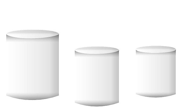 Kit Capas de Cilindro de festa em tecido sublimado Branco