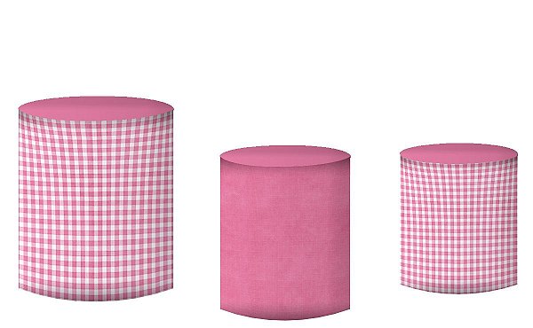 Kit Capas de Cilindro de festa em tecido sublimado Safari Rosa das Meninas