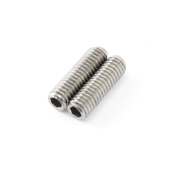 Parafuso carrinho (Saddle) ponte Stratocaster Aço Inox (par)