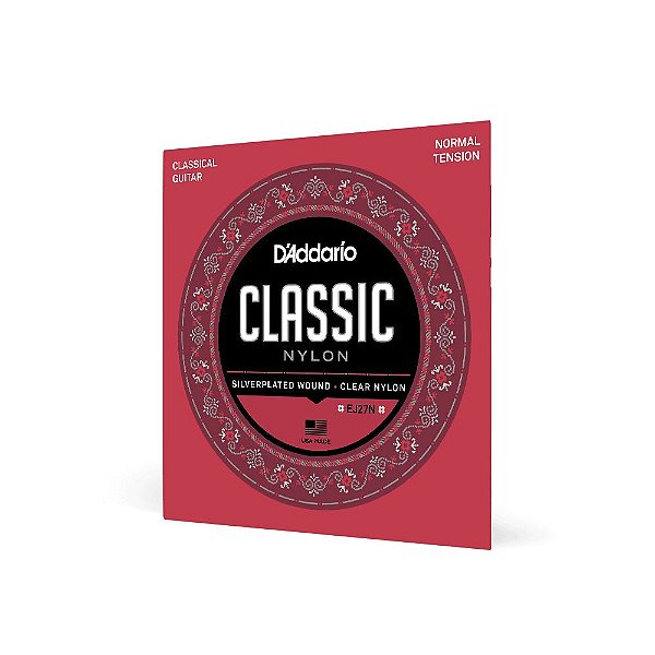 Encordoamento D'Addario® Violão Nailon Transparente EJ27N - Tensão Média