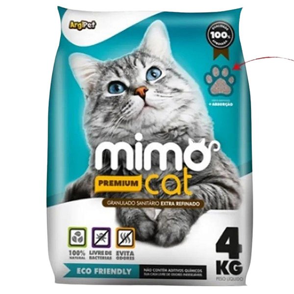 Areia para Gatos Mimo Cat 4Kg - Premium