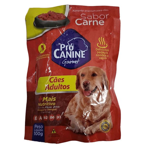 Sachê - Pro Canine Gourmet - Cães Adultos - Sabor Carne - 100g